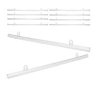 Housoutil 10 Piezas Barra de Tiras de Carteles Soporte de Tira de Póster de Pvc, Barra para Colgar Carteles, Fijación Segura, Fácil de Colgar, para Displays Publicitarios y Supermercados