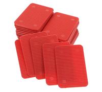 Housoutil 100 Unidades Calzas de Plástico para Ventanas y Puertas, Rojas, | Reducción de Ruido y Vibración, Ajuste Versátil, Diferencia de Color, Uso en Vidrio y Marcos