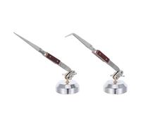 Housoutil 2 Piezas Pinzas de Joyero para Soldar con Base Giratoria 360°, | Ajuste Preciso de Ángulo, Reduce Fatiga Manual, Acero al Carbono, para Relojes y Reparación de Joyas