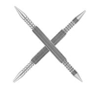 Housoutil 2 Piezas Punzón de Doble Cabezal Resorte para Clavos, Herramienta Ligera de Acero al Carbono Fuerte Capacidad de Perforación para Madera y Metal
