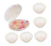 Housoutil 30 Uds Mini Cajas De Conchas De Mar Cajas De Dulces De Concha Marina Soporte De Dulces De Concha De Mar Pequeño Contenedor De Caja De Joyería Cajas De De Fiesta Para