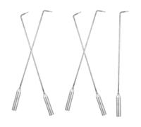 Housoutil 5 Piezas Atizador de Acero Inoxidable de 20 Pulgadas para | Diseño de Gancho, Mango Ergonómico, Resistencia a Altas Temperaturas, Uso Seguro en Interior y Exterior
