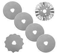 Housoutil 6 Cuchillas Giratorias de Acero Inoxidable para Cortador Rotatorio, Diseño Compacto Rueda Giratoria, Recambio Adecuado para Papel y Cuero en Oficina y Escuela