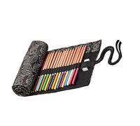 Housoutil Estuche Enrollable de Lona 48 Ranuras para Lápices, Organizador Elegante para Dibujo y Colorear