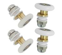 Housoutil Juego de 4 Ruedas Mampara Ducha 19mm Polea Excéntrica Ajustable de Acero Inoxidable para Puertas Correderas de Baño Diseño Elegante y Funcionamiento Suave