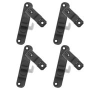 Housoutil Limitador de Apertura de Ventana Cerradura de Seguridad Abatible de Aleación de Aluminio Negro Paquete de 4 Piezas Fácil de Operar para Salones y Cocinas