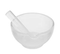 Housoutil Mortero de Vidrio y Fácil de Limpiar para Laboratorio y Cocina Molienda Precisa Adecuado para Frutas Secas y Ajo en Entornos Farmacéuticos y Domésticos