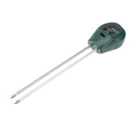 Housoutil Probador de Humedad del Suelo Medidor de Suelo Verde Abs y Aluminio sin Batería Prueba Humedad Ph y Fertilidad Uso Exterior E Invernadero