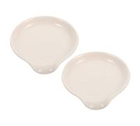 Housoutil Soporte 2 Fácil de para Almacenar y Adecuado de Limpiar Piezas Cerámica Blanco Reutilizable Cuchara para de Encimera de Cocina