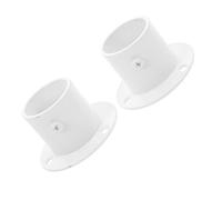 Housoutil Soporte Ajustable para Barra de Ropa y Cortina de Acero Inoxidable Blanco Estructura Doble Lateral, Fácil Instalación para Dormitorios y Armarios Estrechos, Paquete de 2 Piezas