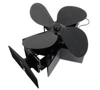 Housoutil Ventilador de Chimenea de Leña sin Electricidad, Ventilador Calefactor de Aluminio para Estufas, Ahorro de Energía y Circulación de Calor en Celebracion Verano