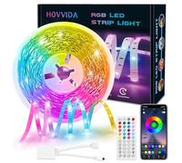 HOVVIDA Tira LED 10M, 30 LED/Metro, 1x10M, 24V RGB Luces LED, 300 LED, APP y Mando a distancia, Modo de Música, LED para Habitación, Sala, Cocina
