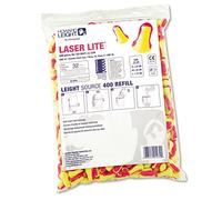 Howard Leight Laser-Lite/Dispensador LS-400 Tapones Desechables, SNR 35 dB, Amarillo y Magenta, Se Adapta a Todos los Tamaños, Sin Cordón, 1013047 (Bolsa 200 Pares)