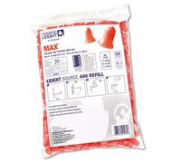 Howard Leight Tapones MAX espuma poliuretano recarga LS400 naranja SNR 37 dB (200 pares)
