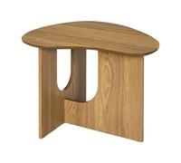 HowHomely Mesa auxiliar de sofá ARCO con aspecto de roble con estructura de diseño, mesa de salón, mesa de café, mesa de café, moderna forma orgánica, aspecto de madera