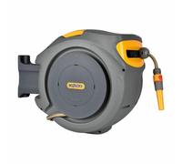 Hozelock Caja de pared AutoReel – tubo 20 m Ø 12,5 mm, accesorios, giratorio 180°