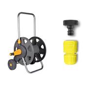 Hozelock - Carro portamangueras para 60 m de 12,5 mm - Incluye 2 Conectores para Manguera de 15 mm + Kärcher Set de Adaptador de conexión Básico (6.997-358.0)