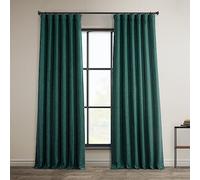 HPD Half Price Drapes Cortinas de Lino sintético para oscurecer la habitación, Cortinas de Lino de Lujo de 120 Pulgadas de Largo para Dormitorio y Sala de Estar (1 Panel), 50 Pulgadas de Ancho x 120