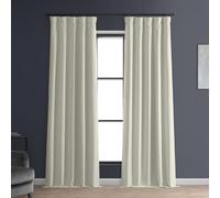 HPD Half Price Drapes Cortinas Opacas sólidas con Aislamiento térmico para Dormitorio (1 Panel), Cortinas Opacas de Lino para Ventana de Sala de Estar, 50 Pulgadas de Ancho x 84 Pulgadas de Largo,