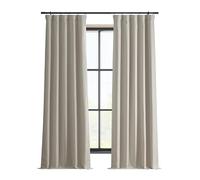 HPD Half Price Drapes Cortinas Opacas sólidas con Aislamiento térmico para Dormitorio, Cortina Opaca de Lino para Ventana de Sala de Estar, 50 Pulgadas de Ancho x 84 Pulgadas de Largo, Color Beige