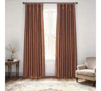 HPD Half Price Drapes PDCH-KBS36-96 Cortina de Seda sintética con Textura Vintage (1 Panel), 50 x 96, hervidor de Cobre