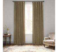 HPD Half Price Drapes PDCH-KBSBO-P Cortinas Opacas de Seda sintética para decoración de habitación, Textura Vintage, Mezcla poliéster, Flax Gold, 50 in x 84 in
