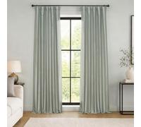 HPD Half Price Drapes PDCH-KBSBO-P Cortinas Opacas de Seda sintética para decoración de Habitaciones con Textura Vintage, Mezcla poliéster, Plateado, 50 in x 108 in