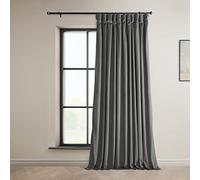 HPD Half Price Drapes VPYC-161213-96-DW Heritage Cortina de extrawide de Terciopelo de Felpa (1 Panel), 100 x 84, Azul Avalon