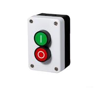 HpLive 1 unidad pulsador botón botón interruptor caja de control de corriente, parada de emergencia, 22 mm, con caja de reinicio momentáneo, motor remoto de 2 posiciones