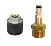 HpLive Adaptador de alta presión para limpiadora de alta presión Karcher, adaptador de acoplamiento rápido K2-K7, M22 de 14 mm, latón, 220 bar, resistente a la presión