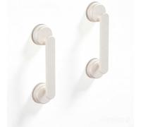 HpLive Asa con ventosa, juego de 2 tiradores de puerta con ventosa para puertas de cristal, montaje sin herramientas, asa extraíble para baño, cocina (2 unidades)