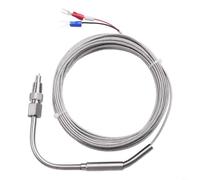 HpLive EGT Sensor de termopar tipo K para temperatura de escape, sonda de acero inoxidable, boquilla NPT 1/8, sonda de 80 mm, longitud del cable 100 cm/200 cm/300 cm/400 cm/500 cm (5 m)