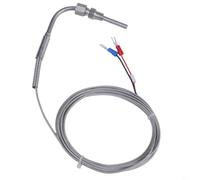 HpLive EGT Sensor de termopar tipo K para temperatura de escape, sonda de acero inoxidable, boquilla NPT 1/8, sonda de 80 mm, longitud del cable 100 cm/200 cm/300 cm/400 cm/500 cm ()