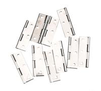 HpLive Juego de 10 bisagras de cinta plana de acero inoxidable 38 x 66 mm para puerta de armario (2,5 pulgadas)