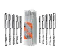 HPMAISON Juego de brocas para hormigón SDS Plus, 10 piezas, Super SDS - 6 mm x 110 (5 piezas) & 8 mm x 110 (5 piezas) - Broca para piedra compatible con Bosch Hilti Makita Metabo Taladro percutor