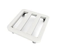 HPTHLY Soporte para plantas resistente con ruedas, soporte cuadrado para macetas para uso en interiores y exteriores, estructura móvil blanca, 30 x 30 cm, perfecto para plantas en maceta y jardín