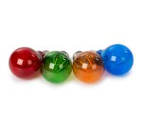 Hq-power conjunto de 4 bombillas led en vidrio de colores con casquill