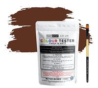 HQC Pintura mate para paredes y techos | Prueba de color con pincel | Pintura interior de calidad de secado rápido | Acabado contemporáneo | Color marrón hoja 25ml
