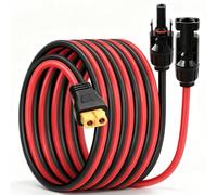 HQFIXDO Cable de extensión de panel solar a XT60 de 3 m para Ecoflow Anker SOLIX BLUETTI, conector solar de 12 AWG M-C-4 a XT60, adaptador de conector de panel solar para generador de central