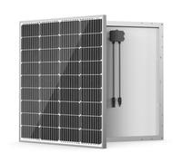 HQST Panel solar de 100 W, 12 V, 9 BB, 23% de alta eldas de | Monocristalino, compacto 80,8 x 69,8 x 3 cm, carga de viento de 2400 Pa, carga de nieve de 5400 Pa, para RV, camping, rejilla