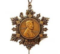 Hrtyvhin Endlich Cents Penny Memorial Copos de Nieve Ornamento Histórico Conmemorativo Decoraciones Conmemorativas US Penny ERAS Nostálgico Coleccionista Finalmente Cents Memorial Copos de Nieve