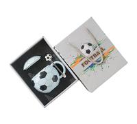 Hrtyvhin Taza creativa con forma de balón de fútbol, taza de fútbol de cerámica de 14oz para decoración de fiestas y regalo coleccionable para admiradores del fútbol