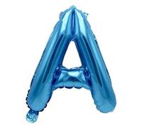 HS 40 cm Letra A Film Globo Boda Cumpleaños Fiesta Decoración Azul Relleno de Helio Material Nylon