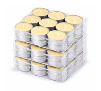HS Candle Velas perfumadas de té, 54 unidades, aroma de flor mágica, aprox. 4 horas de combustión, velas de cera redondas, diámetro de 4 cm, fabricadas en la UE, para interior y exterior