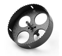 HSAWBIT Sierra perforadora HSS bimetálica de 150 mm, M42 de corte rápido, 45 mm de profundidad de corte con vástago SDS Plus, para chapa de madera y plástico inoxidable suave, varios materiales