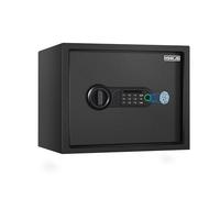 HSGCJS Caja fuerte para huellas dactilares, 1.2 pies cúbicos, caja fuerte biométrica para el hogar con teclado digital, caja fuerte de seguridad con luz de inducción y cuero, hucha para joyas, dinero