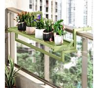HSHBGS Mesa de Balcón Metálica, Mesa Colgante de Terraza Multiposición