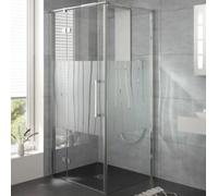 HSK Atelier Plan puerta giratoria en la parte lateral para pared lateral, dimensiones: 90,0 cm x 200,0 cm, tope con giro a la izquierda, 17708090-L-41-50edelglas, Cabinas de ducha: Aspecto cromado: ES