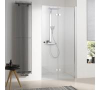 HSK Atelier Plan Puerta plegable con bisagras en nicho, dimensiones: 100,0 cm x 200,0 cm, tope derecho, 17088100-R-41-50, Cabinas de ducha: Aspecto cromado: ESG transparente