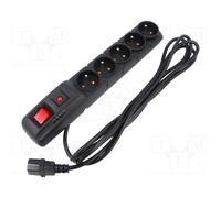 HSK DATA ACAR-F5-IEC-3M-BLACK Regleta de alimentación